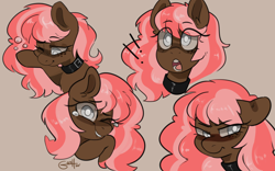 Size: 2126x1328 | Tagged: safe, artist:goshhhh, derpibooru import, oc, oc:scarlet trace (coffee bean), emotes, female, mare