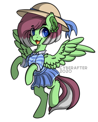 Size: 4000x5000 | Tagged: safe, artist:cyberafter, derpibooru import, oc, oc:watermelon success, pegasus, clothes, hat, simple background, transparent background