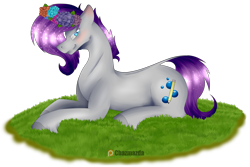 Size: 5000x3340 | Tagged: safe, artist:chazmazda, derpibooru import, oc, oc:doodlebop, pony, bubble, colored, cute, cutie mark, flat colors, floral head wreath, flower, fluffy, fullbody, grass, hooves, outline, patreon, photo, shade, shine, short hair, simple background, solo, transparent, transparent background