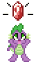 Size: 52x90 | Tagged: safe, artist:color anon, spike, dragon, gem, pixel art, ruby, solo