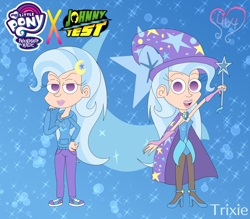 Size: 4032x3524 | Tagged: safe, artist:lumi-infinite64, derpibooru import, trixie, human, crossover, humanized, johnny test