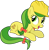 Size: 683x695 | Tagged: safe, artist:nano23823, derpibooru import, apple fritter, earth pony, pony, .svg available, apple family member, bow, eyelashes, female, hair bow, hard hat, lying down, mare, open mouth, prone, simple background, solo, svg, transparent background, vector