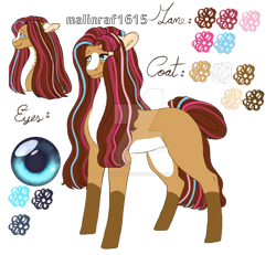 Size: 900x833 | Tagged: safe, artist:malinraf1615, derpibooru import, oc, oc only, oc:chocolate cake, earth pony, pony, female, mare, offspring, parent:cheese sandwich, parent:pinkie pie, parents:cheesepie, reference sheet, simple background, solo, transparent background