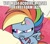 Size: 600x524 | Tagged: safe, derpibooru import, edit, edited screencap, screencap, rainbow dash, pegasus, pony, my little pony: pony life, sick day, spoiler:pony life s01e20, caption, free form jazz, grandma's kisses, image macro, spongebob squarepants, text