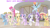 Size: 3840x2160 | Tagged: safe, artist:optimussparkle, derpibooru import, applejack, fluttershy, pinkie pie, rainbow dash, rarity, spike, starlight glimmer, sunset shimmer, trixie, twilight sparkle, dragon, earth pony, pegasus, pony, unicorn, 3d, happy birthday mlp:fim, mlp fim's tenth anniversary, source filmmaker