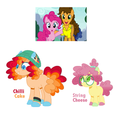 Size: 811x759 | Tagged: safe, artist:amazingly-gay-evan, derpibooru import, cheese sandwich, pinkie pie, oc, earth pony, pony, cheesepie, family, female, male, offspring, parent:cheese sandwich, parent:pinkie pie, parents:cheesepie, shipping, straight