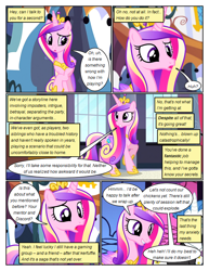 Size: 612x792 | Tagged: safe, artist:newbiespud, derpibooru import, edit, edited screencap, screencap, princess cadance, alicorn, pony, comic:friendship is dragons, princess spike (episode), comic, dialogue, female, jewelry, looking back, mare, open mouth, peytral, raised hoof, screencap comic, tiara