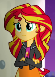 Size: 388x543 | Tagged: safe, derpibooru import, screencap, sunset shimmer, equestria girls, rainbow rocks, cropped, solo