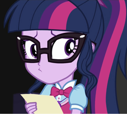 Size: 1200x1080 | Tagged: safe, derpibooru import, screencap, sci-twi, twilight sparkle, equestria girls, movie magic, spoiler:eqg specials, cropped, solo