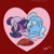 Size: 1240x1232 | Tagged: safe, artist:mysteryrose, derpibooru import, edit, trixie, twilight sparkle, unicorn twilight, pony, unicorn, chocolate, eyes closed, female, food, heart, holiday, lesbian, mare, red background, shipping, simple background, sleeping, twixie, valentine's day