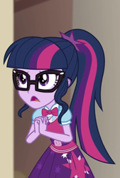 Size: 612x904 | Tagged: safe, derpibooru import, screencap, sci-twi, twilight sparkle, equestria girls, movie magic, spoiler:eqg specials, cropped, solo