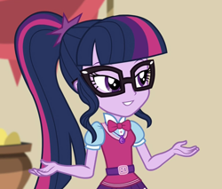 Size: 1212x1034 | Tagged: safe, derpibooru import, edit, edited screencap, editor:mycarhasamoustache, screencap, sci-twi, twilight sparkle, equestria girls, movie magic, spoiler:eqg specials, cropped, solo