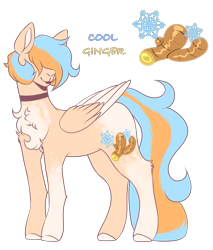 Size: 3342x3930 | Tagged: safe, artist:tuzz-arts, derpibooru import, oc, oc only, oc:cool ginger, pegasus, pony, chest fluff, choker, colored ears, colored hooves, colored wings, femboy, hair covering face, hair over eyes, lipstick, male, multicolored hair, nonbinary, oc redesign, simple background, solo, transparent background, trap, wings