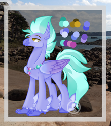 Size: 1819x2078 | Tagged: safe, artist:keeka-snake, derpibooru import, seaspray, classical hippogriff, hippogriff, alternate eye color, reference sheet, solo