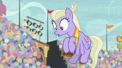 Size: 1280x720 | Tagged: safe, derpibooru import, screencap, sweet buzz, pegasus, pony, common ground, buckball uniform, female, las pegasus resident, mare