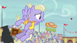 Size: 1280x720 | Tagged: safe, derpibooru import, screencap, sweet buzz, pegasus, pony, common ground, buckball uniform, female, las pegasus resident, mare