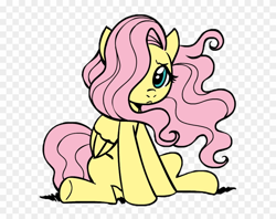 Size: 880x697 | Tagged: artist needed, safe, derpibooru import, fluttershy, pegasus, pony, alpha channel, alternate hairstyle, sitting, solo