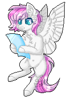 Size: 150x200 | Tagged: safe, artist:silentwolf-oficial, derpibooru import, oc, oc only, pegasus, pony, flying, hoof hold, pegasus oc, pixel art, signature, simple background, solo, transparent background, wings