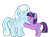 Size: 2732x2048 | Tagged: safe, artist:turnaboutart, derpibooru import, twilight sparkle, twilight sparkle (alicorn), oc, oc:snowdrop, alicorn, pegasus, fanfic:luna mother of twilight sparkle, fanfic art, female, filly, filly twilight sparkle, older, simple background, transparent background, younger