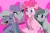 Size: 1280x854 | Tagged: safe, artist:jynsherlock, derpibooru import, limestone pie, marble pie, maud pie, pinkie pie, earth pony, pony, cake, deviantart watermark, disgusted, female, food, happy birthday mlp:fim, mare, mlp fim's tenth anniversary, obtrusive watermark, pie sisters, quartet, siblings, signature, sisters, smiling, tongue out, watermark, when she smiles