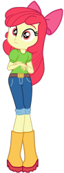 Size: 1074x2884 | Tagged: safe, artist:gmaplay, derpibooru import, apple bloom, better together, equestria girls, apple bloom's bow, bow, hair bow, simple background, solo, transparent background