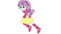 Size: 3072x1728 | Tagged: safe, artist:gmaplay, derpibooru import, sweetie belle, equestria girls, running, simple background, solo, transparent background