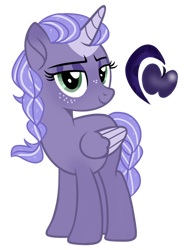 Size: 400x527 | Tagged: safe, artist:rose-moonlightowo, derpibooru import, alicorn, pony, female, mare, simple background, solo, transparent background, two toned wings, wings