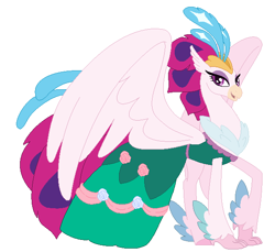 Size: 608x558 | Tagged: safe, artist:cheerful9, derpibooru import, queen novo, hippogriff, my little pony: the movie, simple background, solo, white background