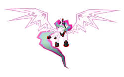 Size: 1024x640 | Tagged: safe, artist:gatesmccloud, derpibooru import, princess celestia, alicorn, pony, alternate universe, clothes, cmc 10k, corrupted, corrupted celestia, crown, crystalestia, dark magic, female, hoof shoes, horn, jagged horn, jewelry, magic, peytral, possessed, possession, possesstia, queen crystalestia, regalia, shoes, simple background, solo, tiara, transparent background