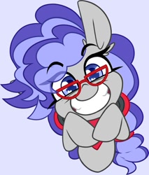 Size: 578x680 | Tagged: safe, artist:nekro-led, derpibooru import, oc, oc only, oc:cinnabyte, earth pony, pony, adorkable, commission, cute, dork, female, gaming headphones, gaming headset, glasses, headphones, headset, mare, smiling, solo, ych result, your character here