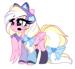 Size: 3448x3158 | Tagged: safe, derpibooru import, oc, oc only, oc:bay breeze, pegasus, pony, alternate hairstyle, blushing, bow, cat socks, clothes, controller, cute, female, hair bow, headset, heart eyes, hoodie, mare, simple background, socks, tail bow, transparent background, wingding eyes