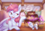 Size: 5000x3500 | Tagged: safe, artist:buttersprinkle, derpibooru import, oc, oc only, oc:eula phi, oc:evening skies, pegasus, pony, unicorn, birthday, birthday cake, cake, candle, commission, female, food, giant pegasus, giant pony, macro, mare, micro, size difference, tiny, tiny ponies, tiny unicorn