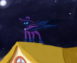 Size: 2920x2380 | Tagged: safe, artist:renarde-louve, derpibooru import, mare do well, pony, moon, night, solo, stars