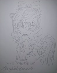 Size: 1919x2462 | Tagged: safe, derpibooru import, songbird serenade, pegasus, pony, my little pony: the movie, anime, chibi, photo, solo