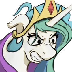 Size: 500x500 | Tagged: safe, artist:cocaine, derpibooru import, princess celestia, alicorn, pony, angry, gritted teeth, ragelestia, simple background, solo, transparent background