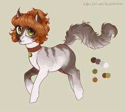 Size: 1097x970 | Tagged: safe, derpibooru import, oc, oc only, earth pony, pony, collar, earth pony oc, reference sheet, signature, simple background, solo