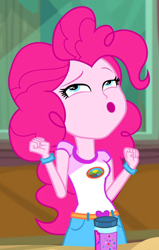 Size: 534x839 | Tagged: safe, derpibooru import, screencap, pinkie pie, equestria girls, legend of everfree, legend of everfree - bloopers, cropped, female, solo