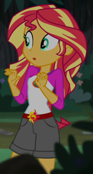 Size: 330x616 | Tagged: safe, derpibooru import, screencap, sunset shimmer, equestria girls, legend of everfree, legend of everfree - bloopers, cropped, female, solo