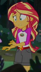Size: 356x613 | Tagged: safe, derpibooru import, screencap, sunset shimmer, equestria girls, legend of everfree, legend of everfree - bloopers, cropped, female, solo focus