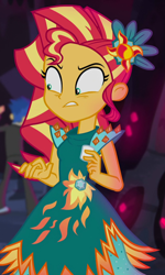 Size: 432x718 | Tagged: safe, derpibooru import, screencap, flash sentry, sunset shimmer, equestria girls, legend of everfree, legend of everfree - bloopers, cropped, food, marshmallow