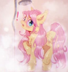 Size: 1198x1264 | Tagged: safe, artist:astralblues19, derpibooru import, fluttershy, pegasus, pony, blushing, chest fluff, cute, drawthread, ear fluff, female, fluffy, hair, hoof fluff, looking at you, mane, mare, neck fluff, shower, showering, shy, shyabetes, solo, steam, wet, wet mane