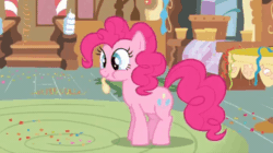 Size: 680x382 | Tagged: safe, derpibooru import, screencap, pinkie pie, earth pony, pony, animated, balloon, blowing up balloons, cute, diapinkes, female, gif, happy, mare, opening theme, solo