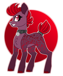 Size: 2367x2879 | Tagged: safe, artist:crazysketch101, derpibooru import, oc, oc only, oc:karma, earth pony, pony, collar, nose piercing, piercing, simple background, solo, white background