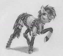 Size: 2741x2464 | Tagged: safe, artist:joestick, derpibooru import, oc, earth pony, pony, accessories, boots, earth pony oc, female, mare, monochrome, shoes, traditional art