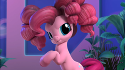 Size: 1366x768 | Tagged: safe, derpibooru import, screencap, pinkie pie, pony, hello pinkie pie, alternate hairstyle, female, solo