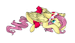 Size: 1024x583 | Tagged: safe, artist:different15, derpibooru import, fluttershy, pegasus, pony, clothes, cute, dress, ear fluff, female, floppy ears, folded wings, hoodie, looking at you, looking up, lying down, mare, outline, prone, shyabetes, simple background, solo, three quarter view, transparent background, white outline, wings