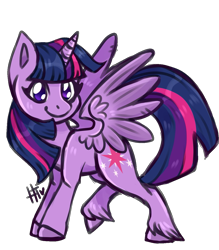 Size: 1123x1280 | Tagged: safe, artist:hannahtailz, derpibooru import, twilight sparkle, twilight sparkle (alicorn), alicorn, pony, female, looking at you, mare, no pupils, simple background, solo, spread wings, transparent background, unshorn fetlocks, wings