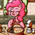 Size: 2240x2240 | Tagged: safe, artist:glomasy, derpibooru import, pinkie pie, earth pony, pony, baking, cream, smiling