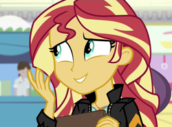 Size: 1456x1076 | Tagged: safe, derpibooru import, screencap, sunset shimmer, equestria girls, mirror magic, spoiler:eqg specials, book, cropped, solo