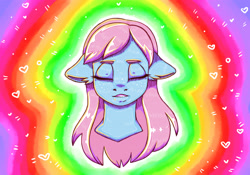 Size: 5905x4133 | Tagged: safe, artist:livzkat, derpibooru import, oc, oc:dipper, pegasus, pony, bust, colours, heart, my little pony, neon, portrait, rainbow, solo, trippy